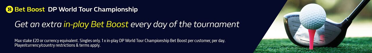 DP World Tour Championship - Get an extra In-Play Bet Boost daily