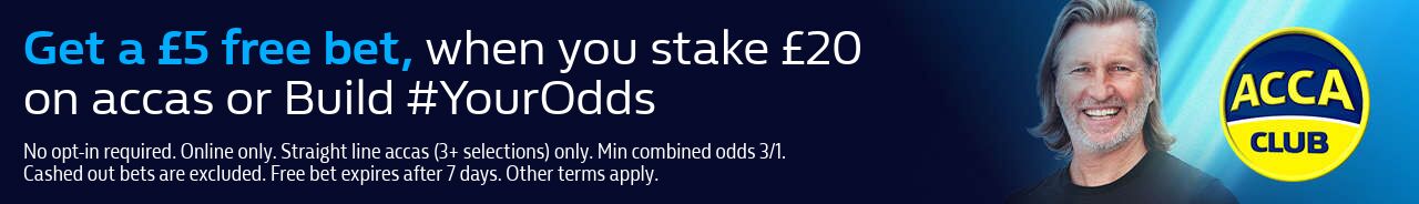 Acca Club - Free £5 bet, when you stake £20