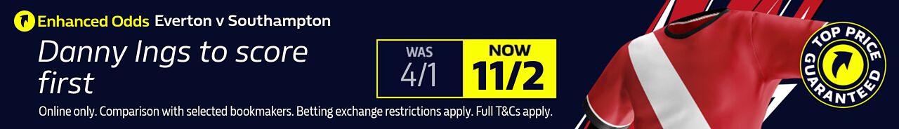 Everton v Southampton TPG - Danny Ings to score first - 11/2
